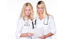 Female doctors with reports Royalty Free Stock Photo