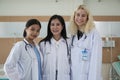 Female Doctors team at a hospital ward.