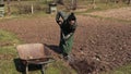 Female doing gardening jobs