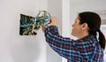 Electrician working on the electrical installation of a house Royalty Free Stock Photo