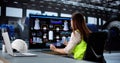 Female Engineer Monitoring Scada System
