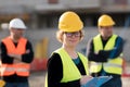 Female engineer posing Royalty Free Stock Photo