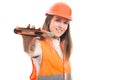 Female engineer in protection uniform Royalty Free Stock Photo