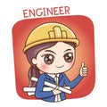 Female Engineer_vector Royalty Free Stock Photo