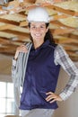 female engineer working at power plant Royalty Free Stock Photo