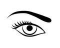 Female eye beutiful illustration Royalty Free Stock Photo