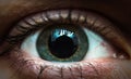 Female eye close up macro photo Royalty Free Stock Photo