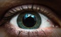 Female eye close up macro photo Royalty Free Stock Photo