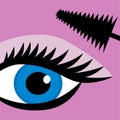 Female eye mascara