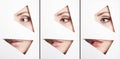 Female face parts collage. abstract Royalty Free Stock Photo