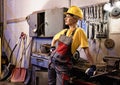 Female factory worker