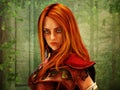 Female fantasy warrior's portrait