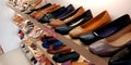 Female fashion footwear girls sandle arrange in rack
