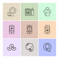 female , feeder ,baby ,cake ,profile ,mobile ,quora evernote ,eps icons set vector