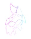 Female Figure Continuous Line Vector Graphic VI