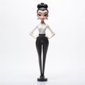 Sleek Cartoon Girl Figurine In Gene Luen Yang Style Royalty Free Stock Photo