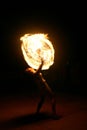 Female Fire juggler Royalty Free Stock Photo