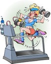 Female fitness cartoon