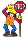 Female Flagger Royalty Free Stock Photo