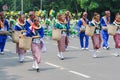 Female folk dancers in colorful make up