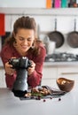 Female food photographer checking photos