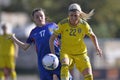 Female football game action