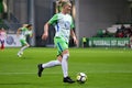 Female footballer Alexandra Popp in action during UEFA Women`s Champions League Royalty Free Stock Photo