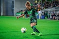 Female footballer Felicitas Rauch in action