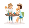 Female friends eating Royalty Free Stock Photo