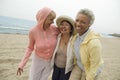 Female Friends Enjoying Vacation At Beach