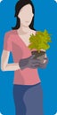 Female Gardener Illustration