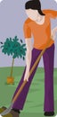 Female Gardener Illustration