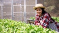 Female Gardener on organic vegetable farms