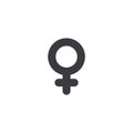 Female gender icon, Vector icon. Women symbol. Girl sign. Sex symbol. Toilet print