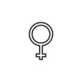 Female gender line icon