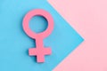 Female gender sign and arrow Royalty Free Stock Photo