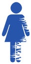 Female gender symbol with flames