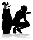 Golfer Golf Sports Person Silhouette Royalty Free Stock Photo