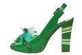 Female green shoes