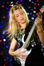 Female guitar player Royalty Free Stock Photo