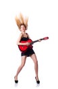 Female guitar player Royalty Free Stock Photo