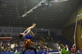 Female gymnast performing during Stella Zakharova Artistic Gymnastics Ukraine international Cup