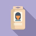 Female hair care pack icon flat vector. Color step