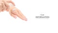 Female hand antiseptic hand foam pattern Royalty Free Stock Photo