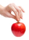 Female hand with an apple Royalty Free Stock Photo