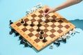 The chess board and game concept of business ideas and competition. Royalty Free Stock Photo