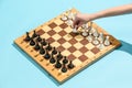 The chess board and game concept of business ideas and competition. Royalty Free Stock Photo