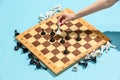 The chess board and game concept of business ideas and competition. Royalty Free Stock Photo