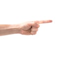 Female hand pointing right Royalty Free Stock Photo