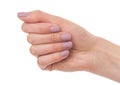 Female hand fresh manicure.